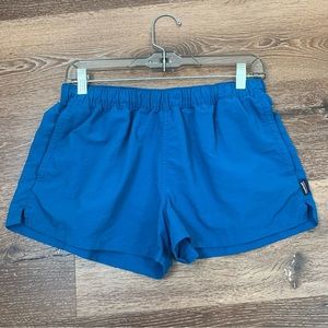 Patagonia womens solid blue barely baggies shorts M